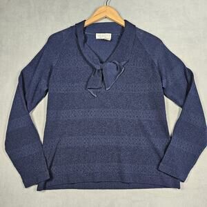 Vtg Talbott Blouse Womens 38 Dacron Polyester Tie Neck USA Union 60s 70s Retro